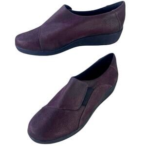 Easy Spirit e360 ESKelt Womens Cushion Comfort Slip On Wine Fabric Loafer S 8.5